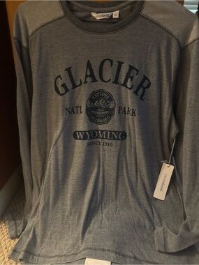 Camp David Glacier Wyoming Crewneck Sweater in Gray